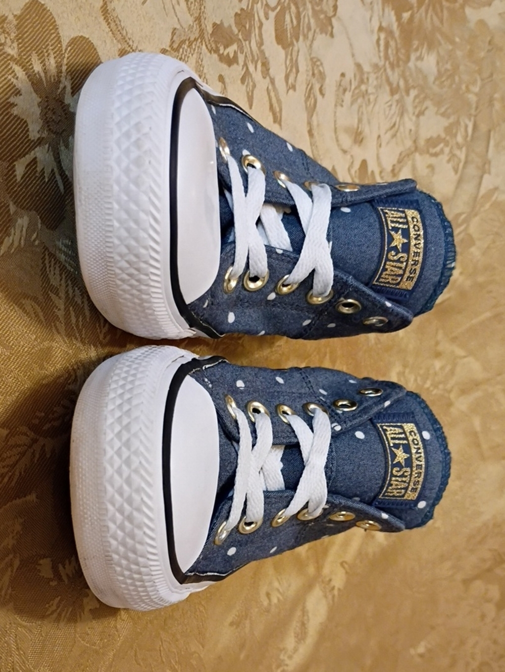 Converse Chuck Taylor All Star Polka Dot - Navy Women's 8.0 Men's 6.0 - Picture 3 of 10